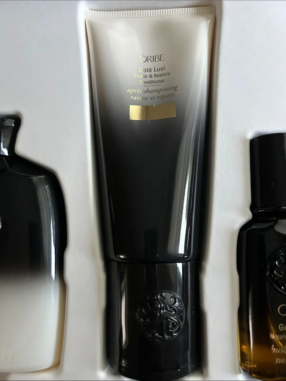 Oribe Gold Lust Collection New in Decorative Box with Black and Blue Accents
